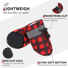 SCENEREAL anti-slip sole dog boots deliver secure traction on tile and snow.