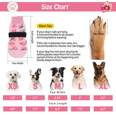 SCENEREAL anti-slip dog socks bottom grip improves traction on hardwood floors.