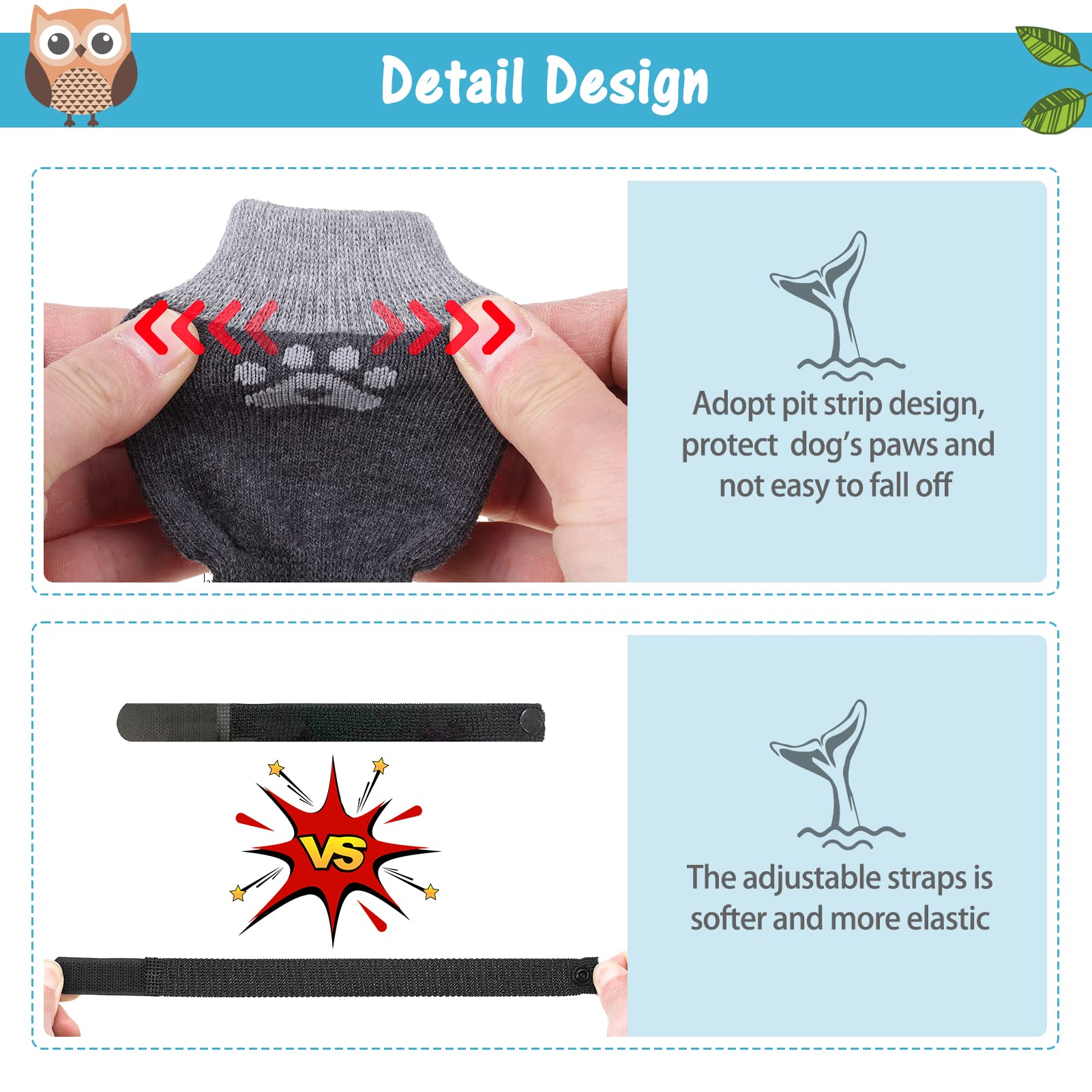 SCENEREAL anti-slip dog socks on a senior dog during a walk showing secure fit.