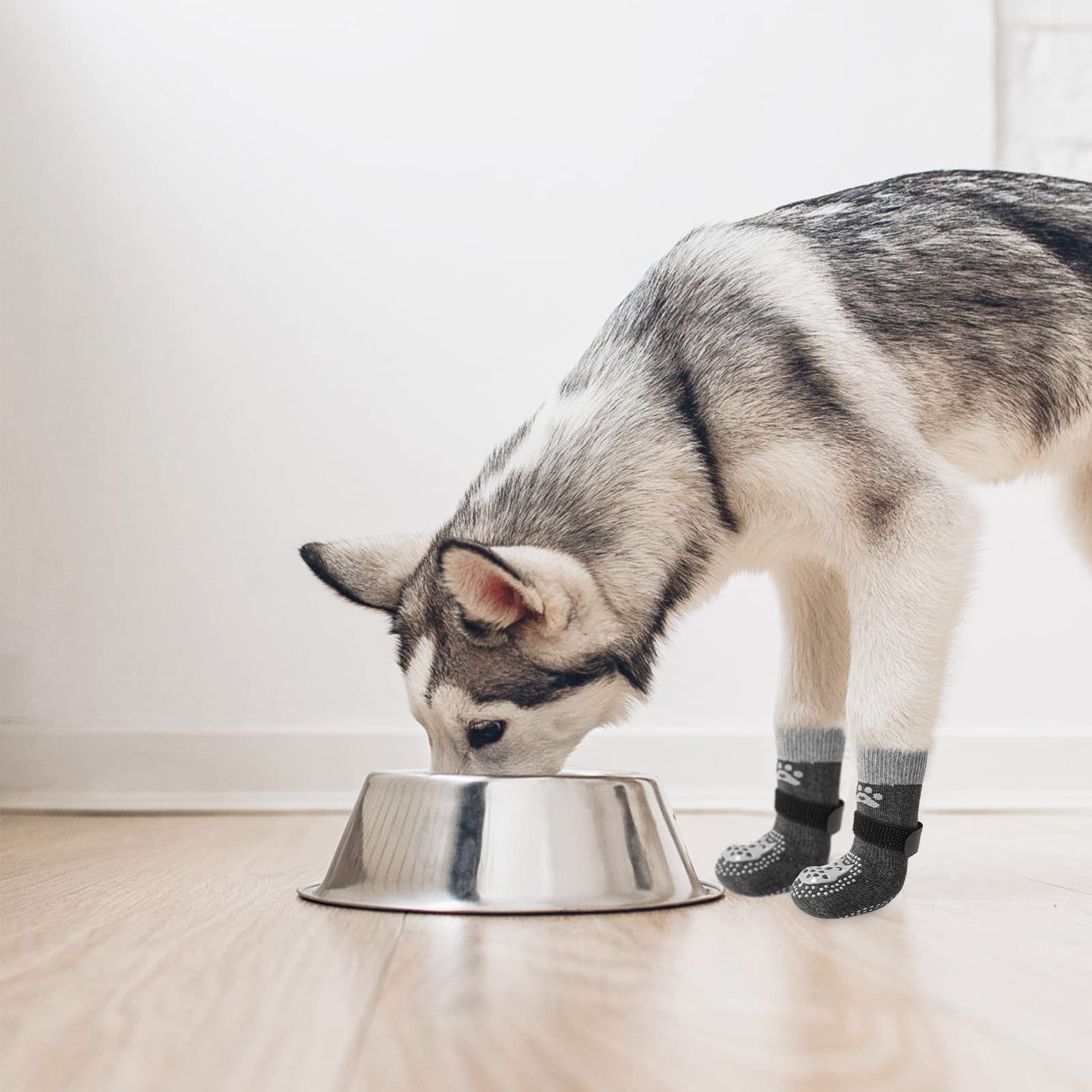 SCENEREAL dog socks come in multiple sizes for dogs from small to large.