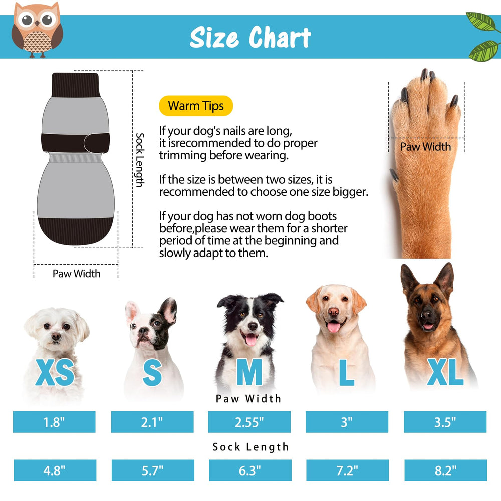SCENEREAL dog socks traction pattern provides secure grip on slippery floors.