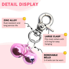 SCENEREAL silver bells close-up highlighting durable metal and rust-free shine for long-lasting wear.