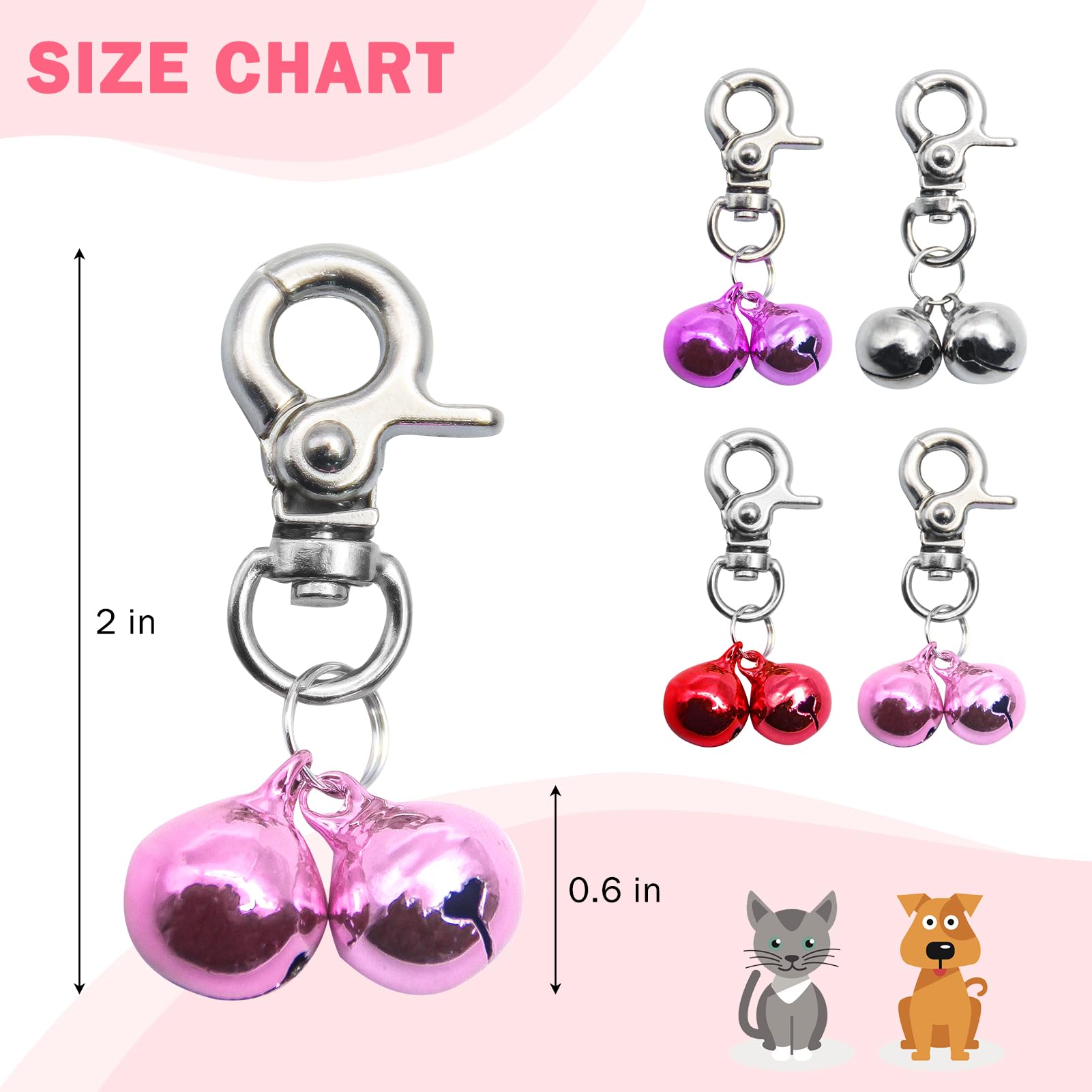 SCENEREAL dog-and-cat wearing bells on collars for fashionable accessories and playful charm.