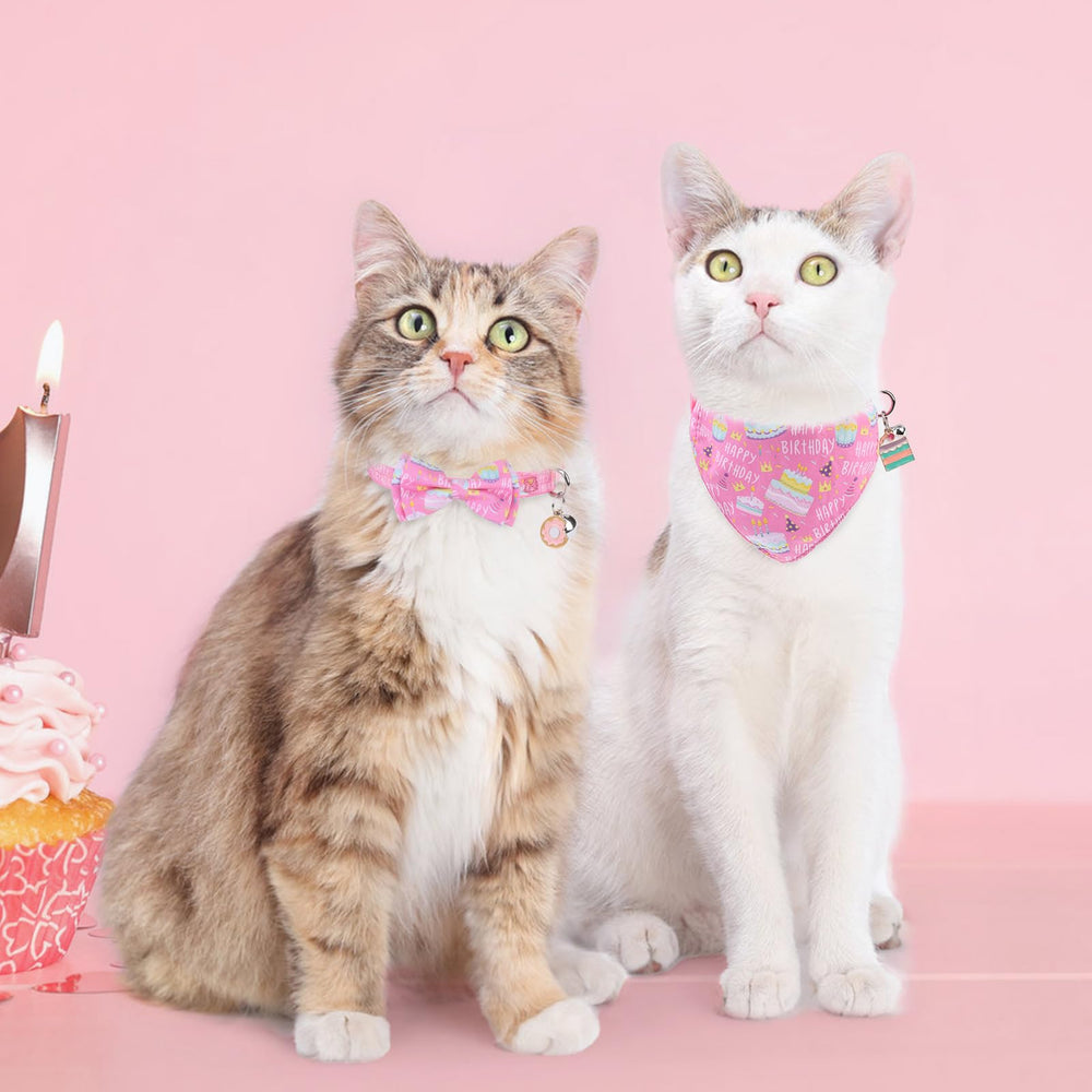 SCENEREAL cat bandana collar adjustable length—fits a range of neck sizes