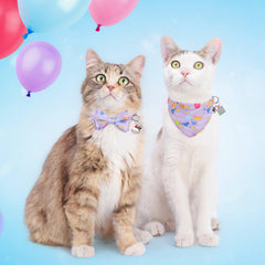 SCENEREAL cat bandana collar adjustable neck buckle for customizable fit.