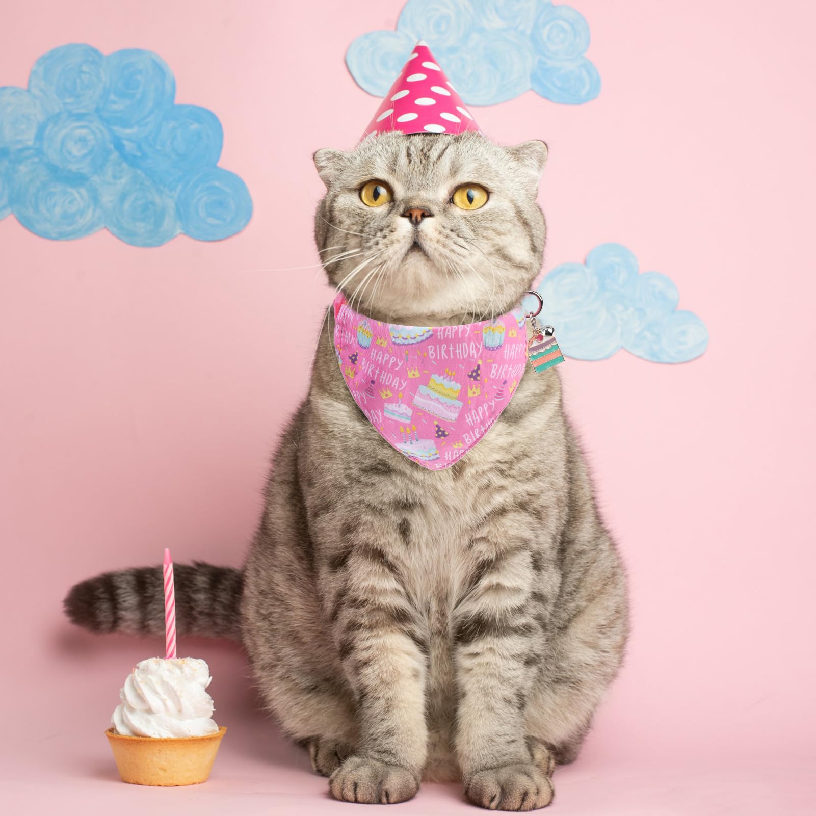 SCENEREAL cat bandana collar durable materials ensure comfortable wear