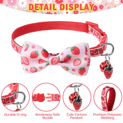 SCENEREAL cat collar bow removable for customizable look.