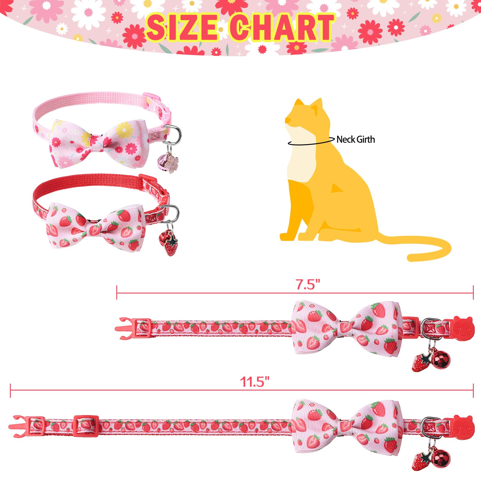SCENEREAL neck-size range 7.8-11.8 inches fits most felines.