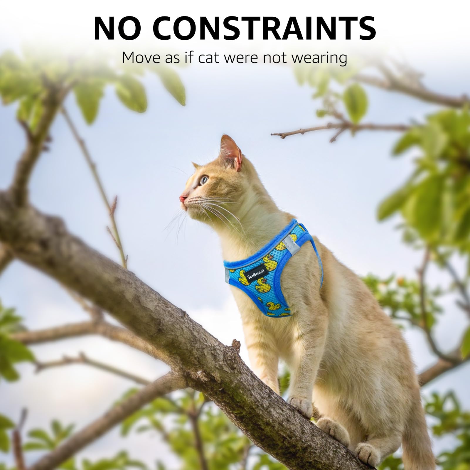 SCENEREAL reflective strips on harness improving night visibility