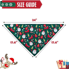 SCENEREAL Christmas dog bandana pattern Santa worn for holiday outfit inspiration.