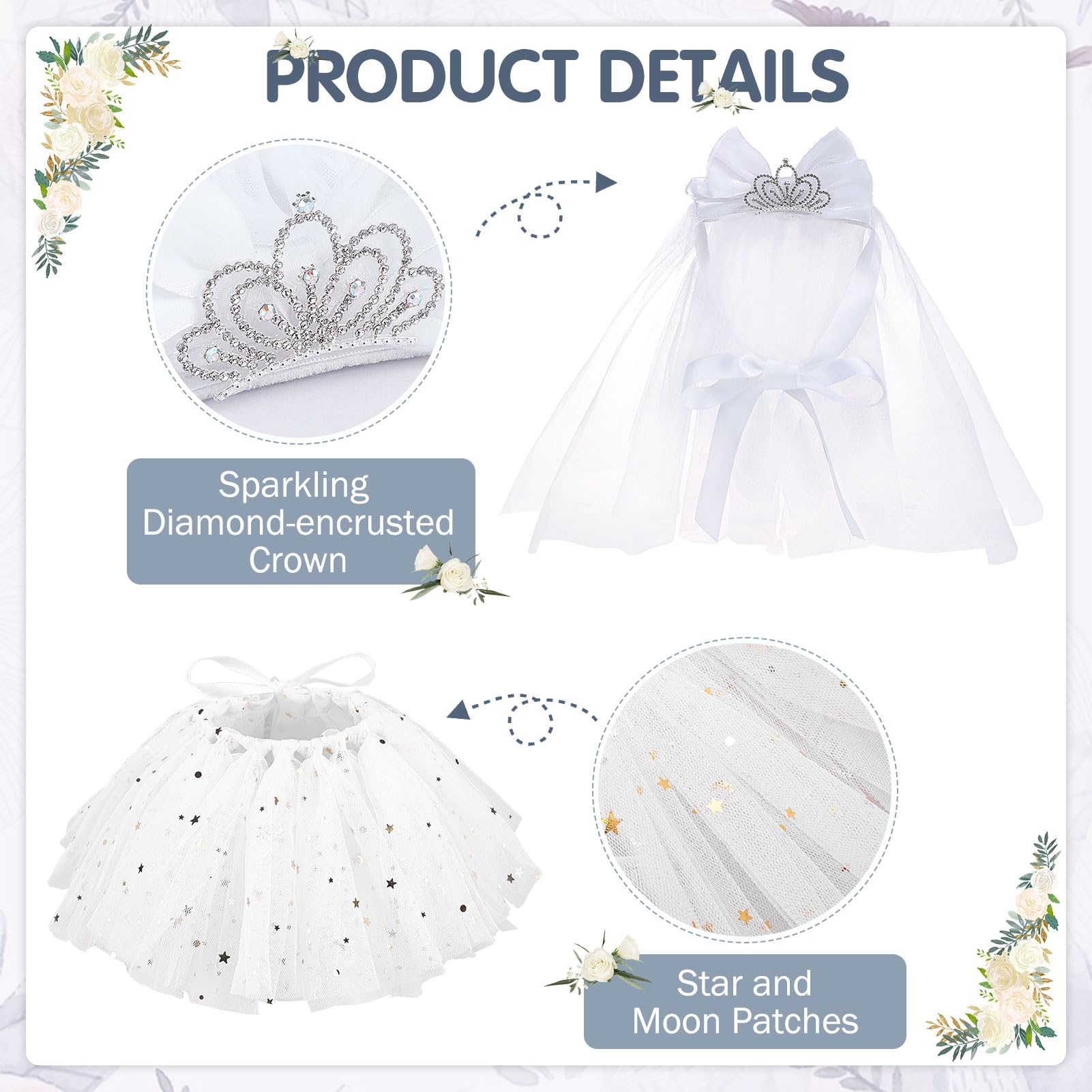 SCENEREAL dog flower girl dress shines in weddings and celebrations.