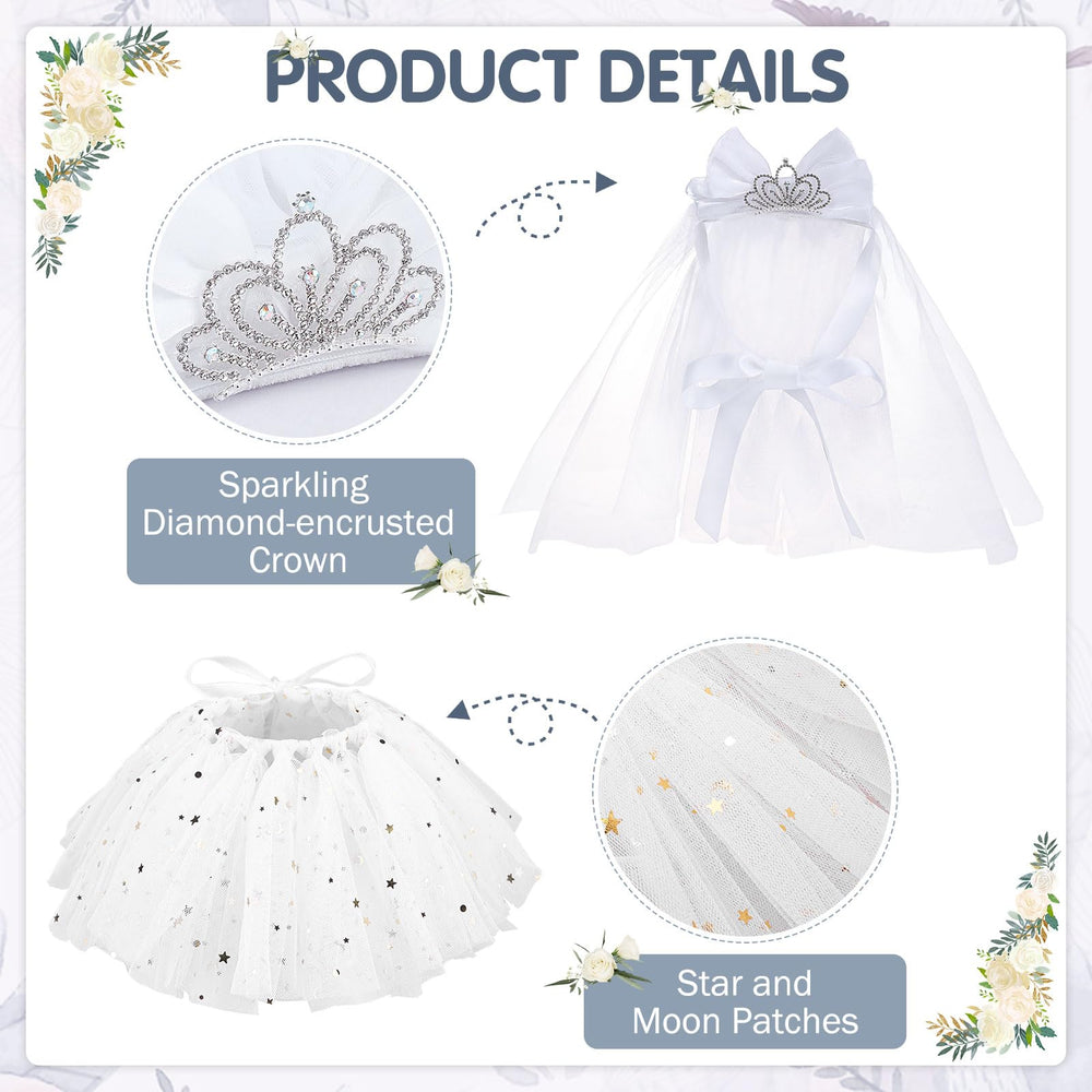 SCENEREAL dog flower girl dress shines in weddings and celebrations.