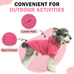 SCENEREAL pink dog hoodie hooded style adds fashionable warmth on walks