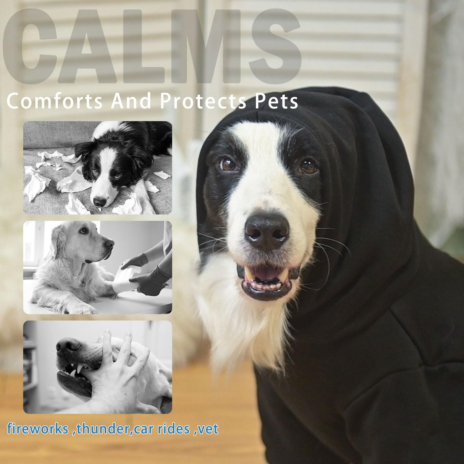 SCENEREAL dog hoodie stretch fabric enables comfortable movement.