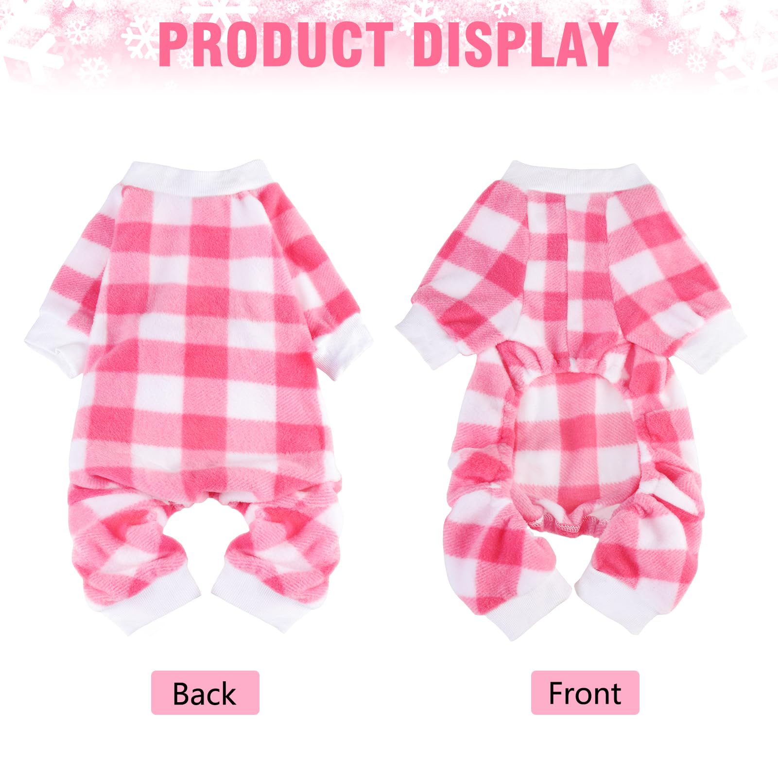 SCENEREAL dog pajamas checkered-pattern stylish holiday look.