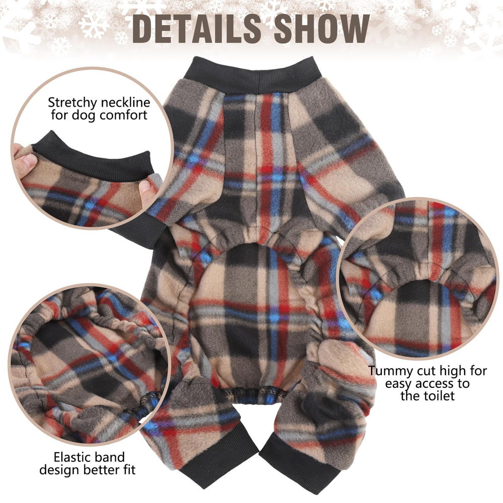 SCENEREAL dog pajamas with elastic waistband for adjustable fit
