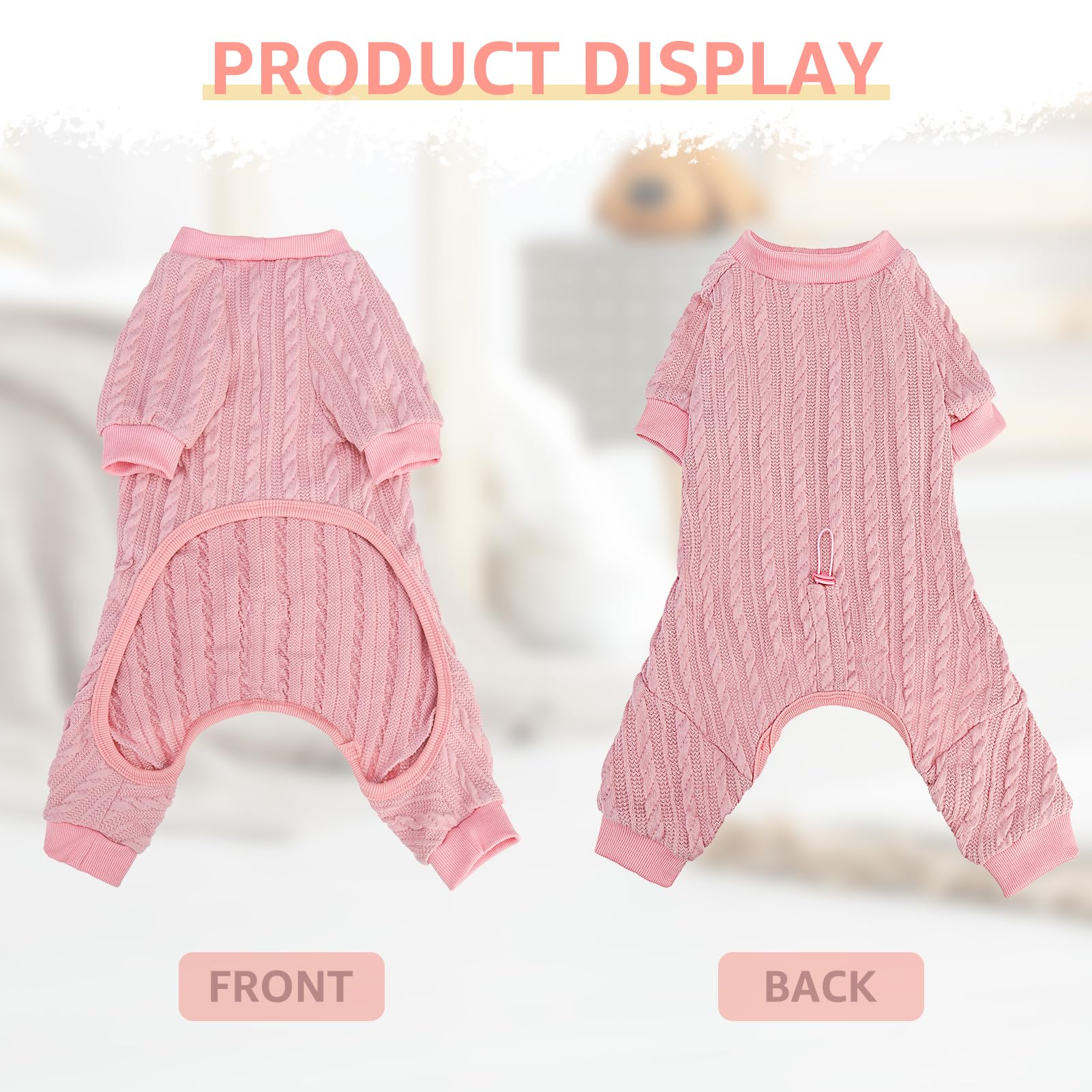 SCENEREAL dog pajamas open crotch detail for easy bathroom access during walks.