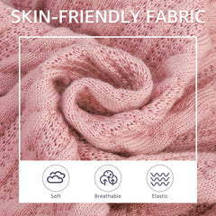 SCENEREAL dog pajamas pink knit close-up highlighting soft fabric and texture.