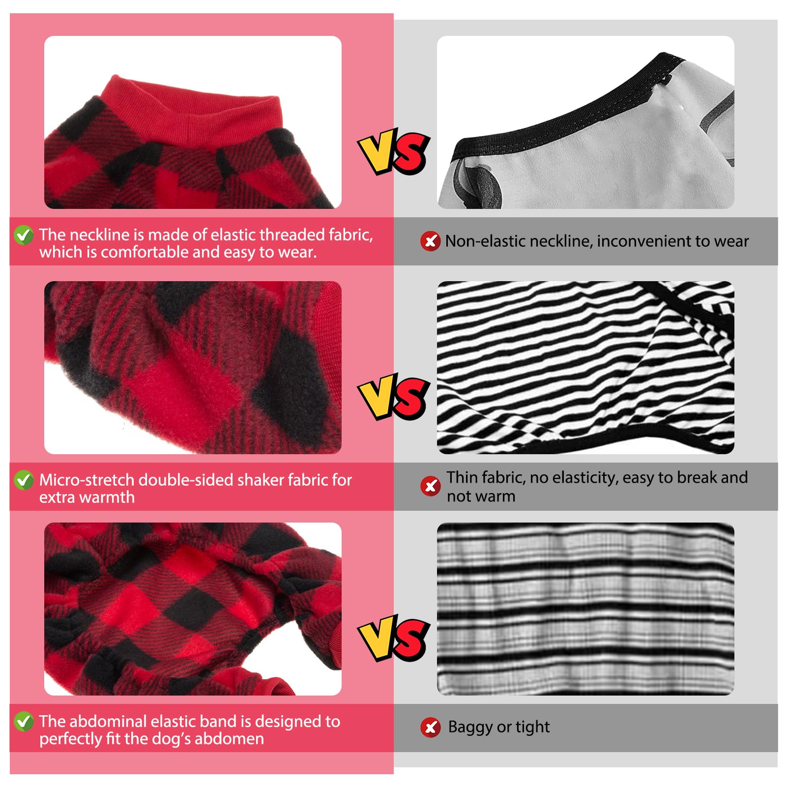 SCENEREAL dog pajamas ribbed cuffs trap warmth without restricting movement