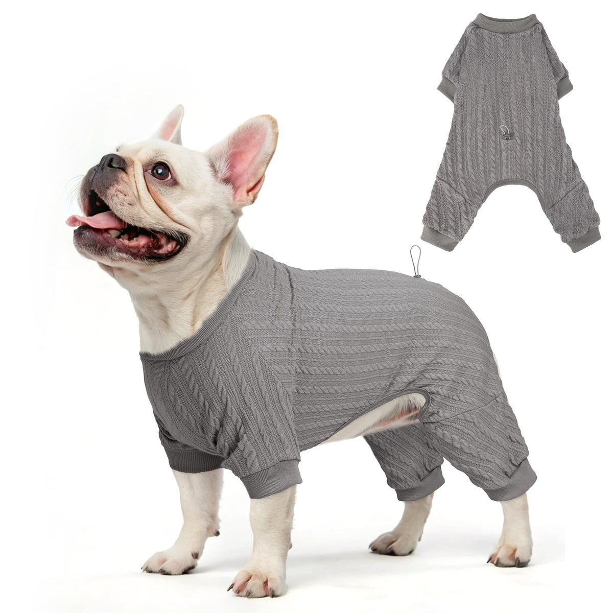 SCENEREAL dog pajamas in soft-knit fabric provide year-round comfort for small to large dogs.