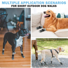 SCENEREAL dog socks adjustable-belt keeps socks in place during activity.