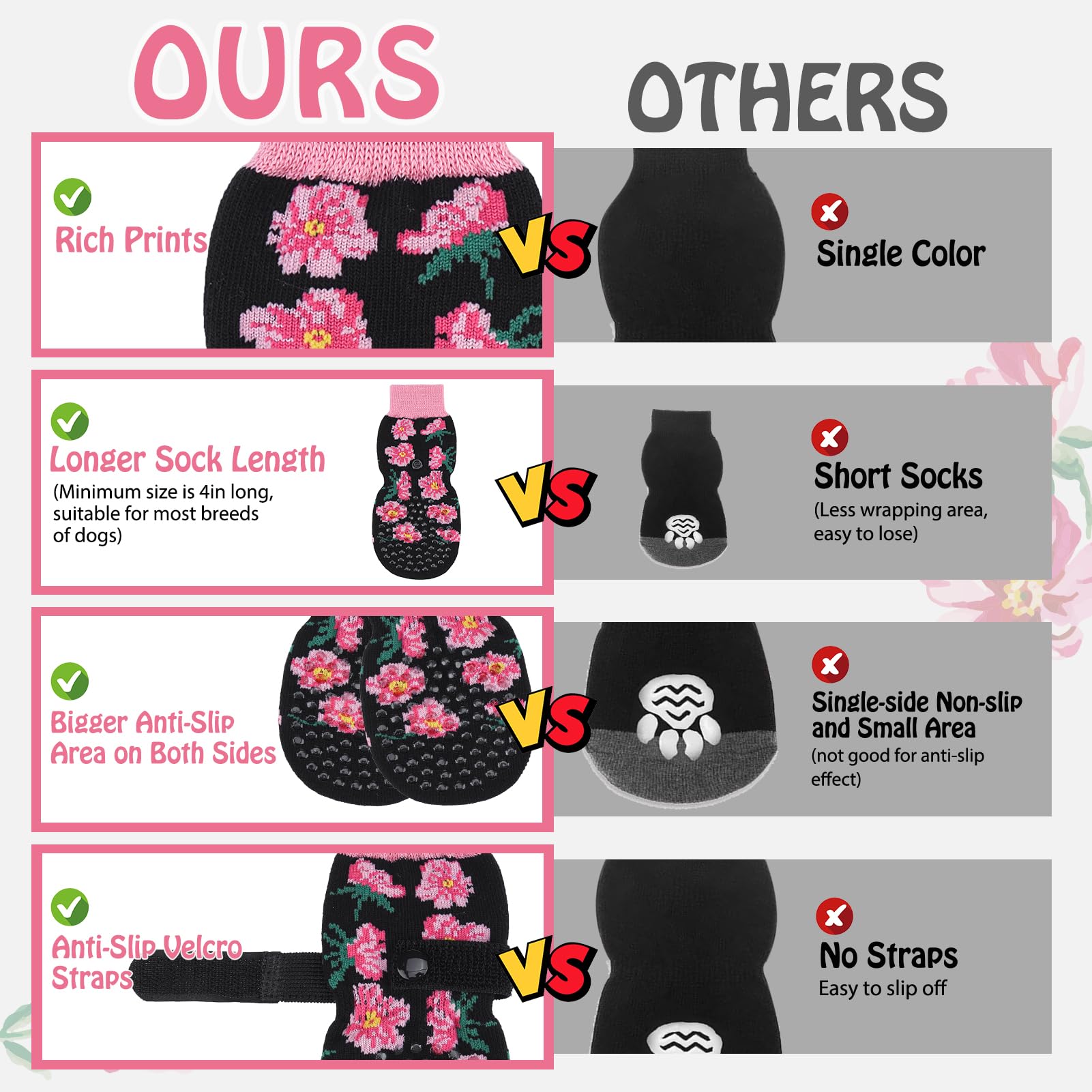SCENEREAL adjustable strap and anti-fall design keeps socks securely in place.