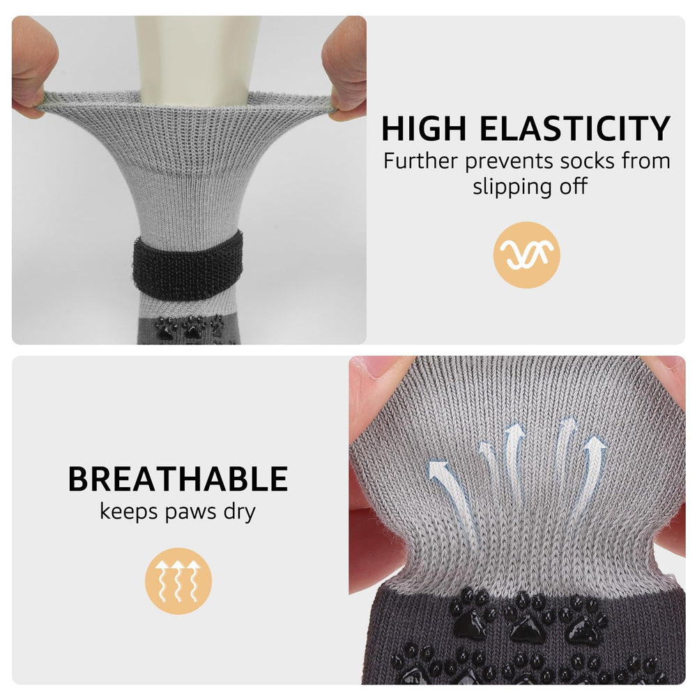SCENEREAL dog socks breathable knit fabric keeps paws cool and comfortable