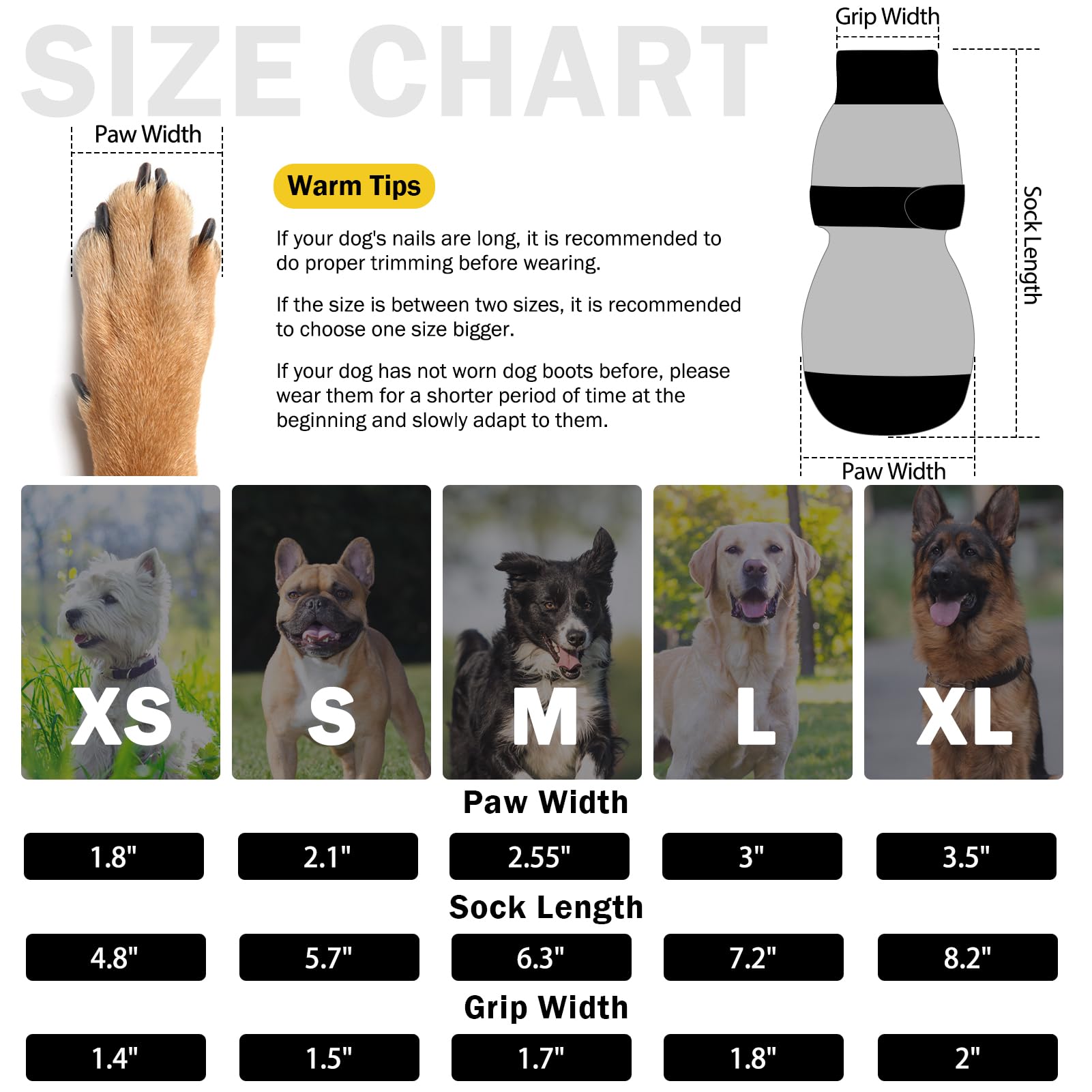 SCENEREAL dog socks elastic-fit soft material ensure comfortable paws and breathable wear