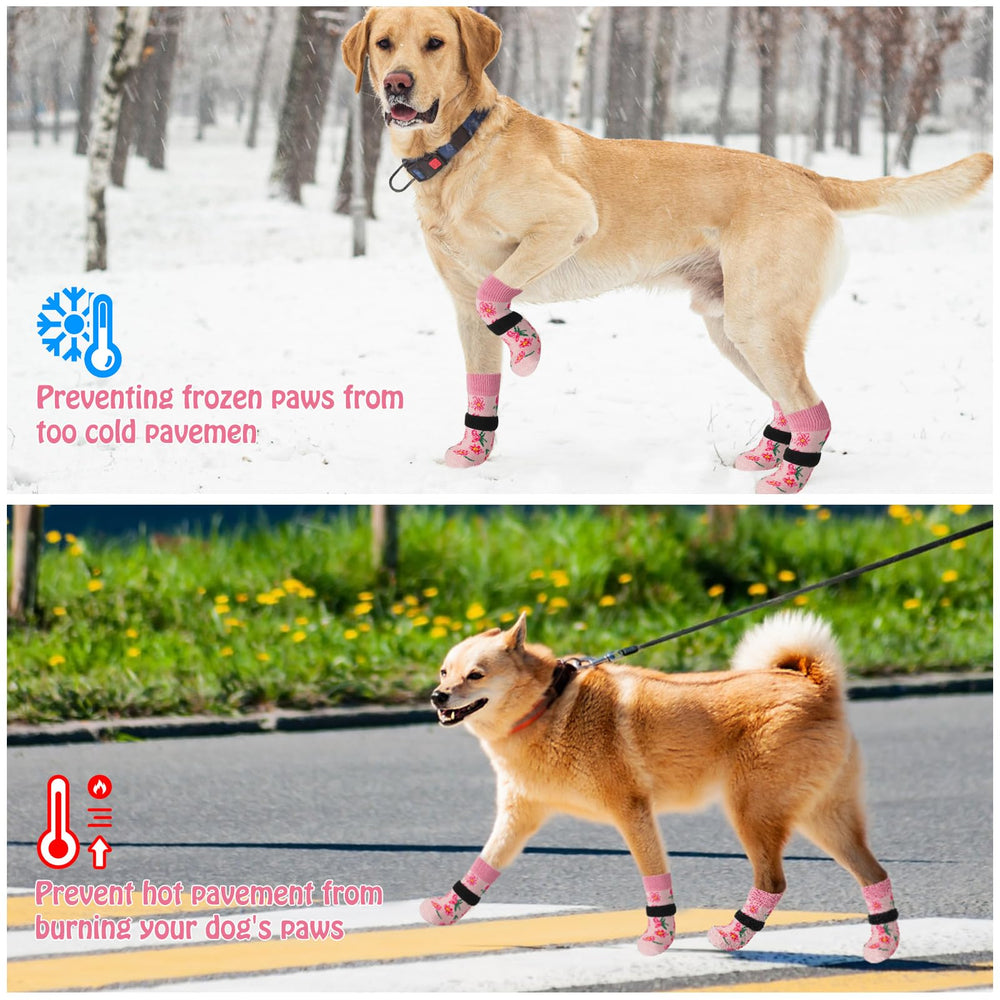 SCENEREAL dog socks elastic-fit ensure snug wear without slipping.