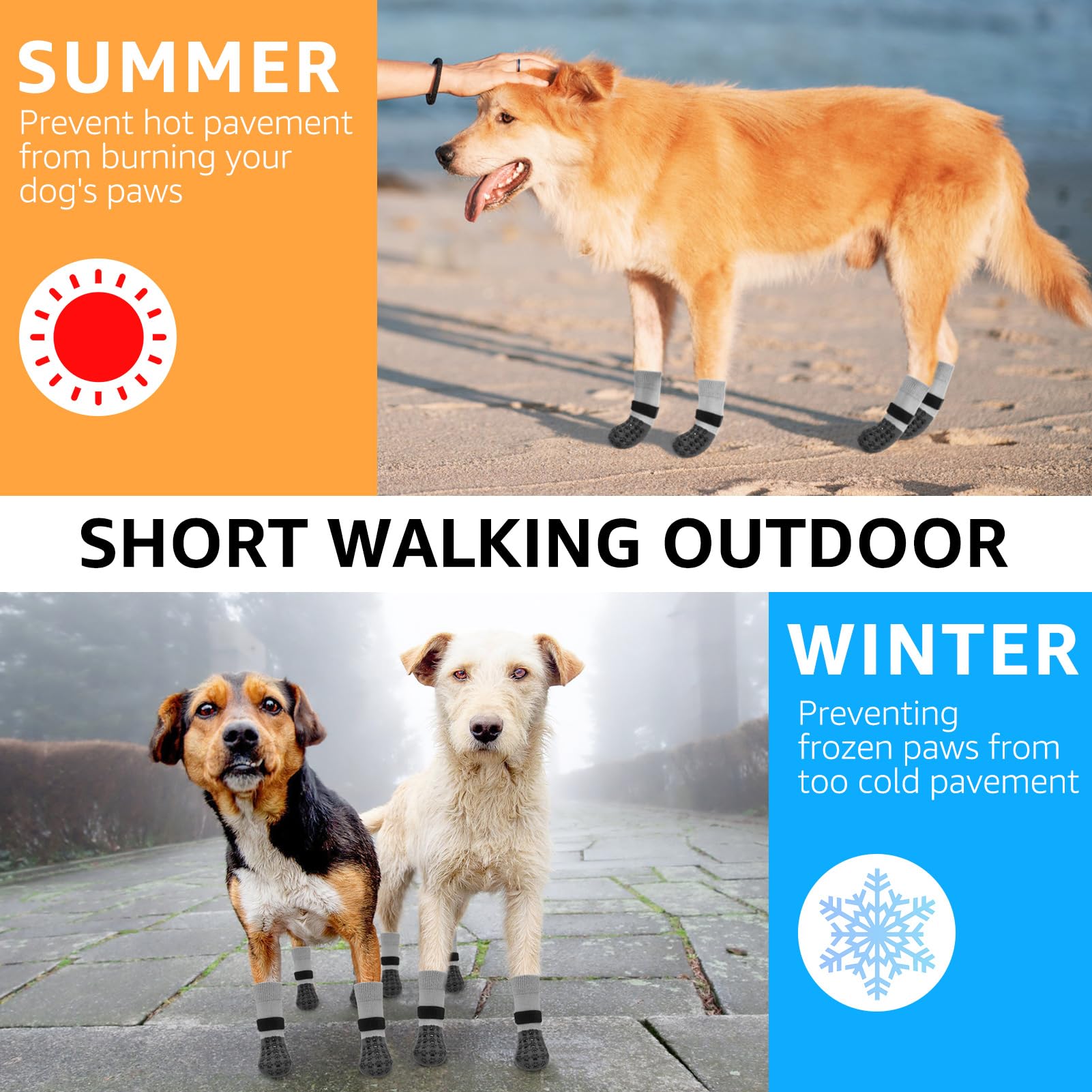 SCENEREAL dog socks senior dog traction helps elderly dogs move comfortably