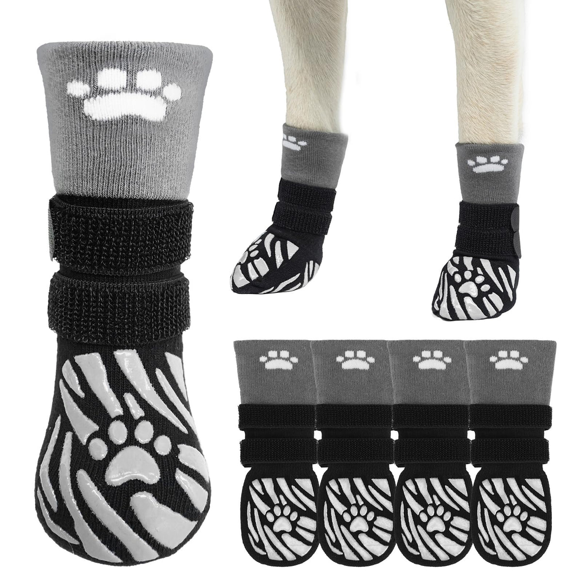 SCENEREAL dog socks XS with non-slip bottom for better floor traction