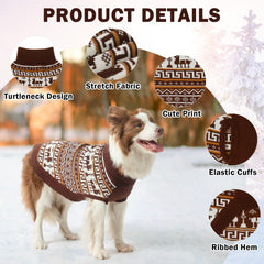 SCENEREAL dog sweater alpaca pattern closeup highlights stylish winter design