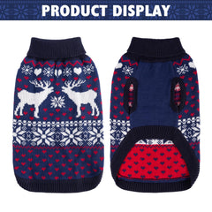 SCENEREAL dog-sweater-design-red-white colorway shown for winter style.