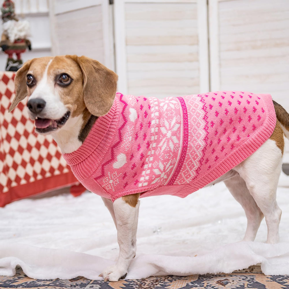 SCENEREAL dog sweater back-leash hole design enables easy daily walks