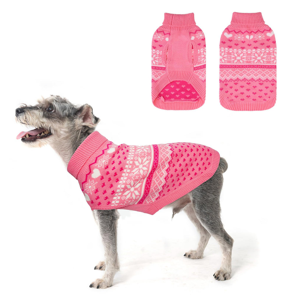 SCENEREAL dog sweater back length 12 inches keeps small dogs warm during chilly walks.