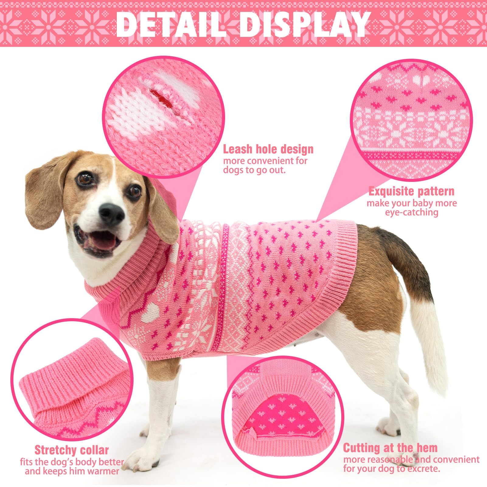 SCENEREAL dog neck 10-11.5 inches protects from cold wind.