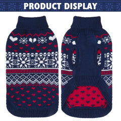 SCENEREAL dog sweater turtleneck-closeup highlights soft knit fabric and warmth