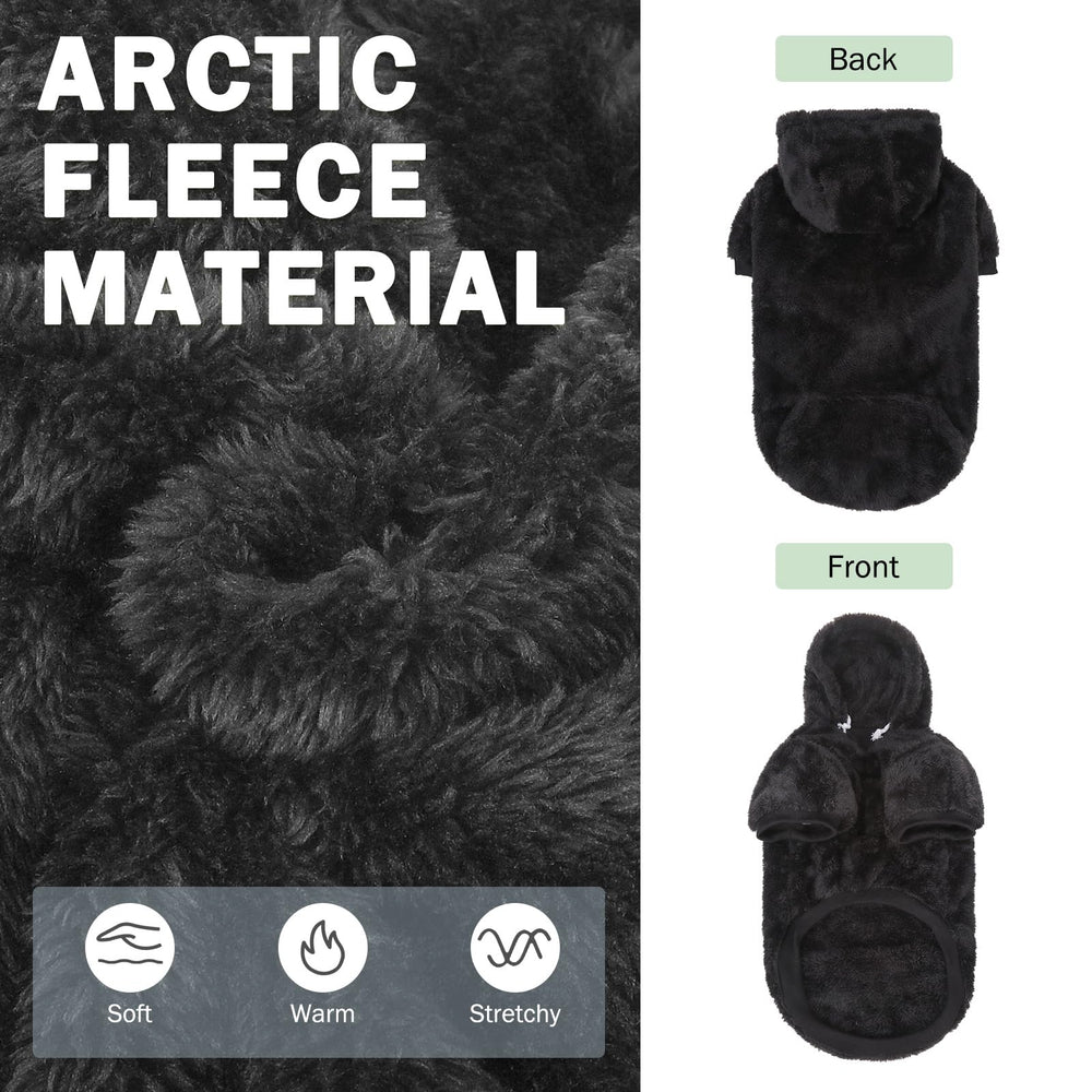 SCENEREAL fleece dog hoodie gray color worn for everyday wear