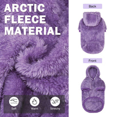SCENEREAL fleece dog sweater hoodie leash hole detail enables outdoor walking