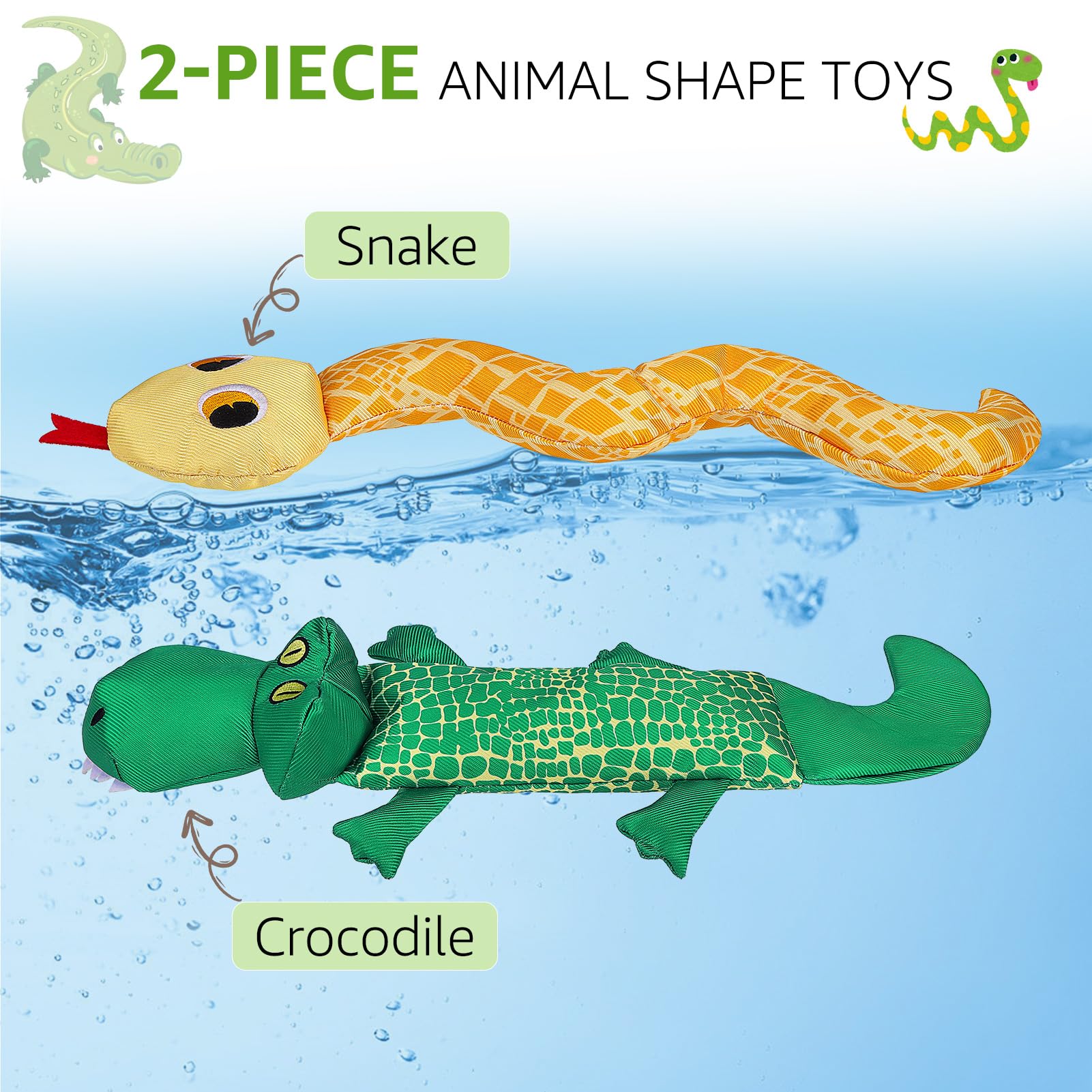 SCENEREAL floating dog toy enables splashy water play in pools, lakes, or backyards.