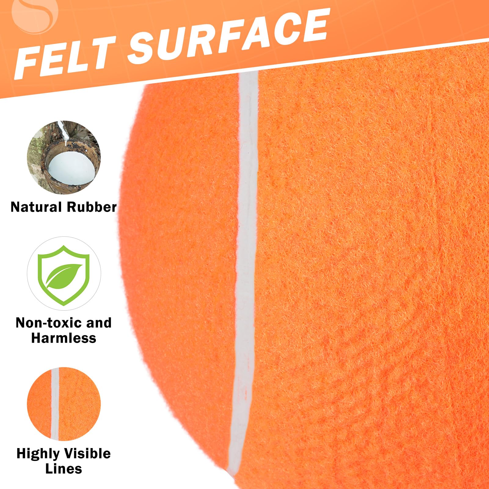 SCENEREAL tennis ball with pump and needle, easy to inflate for bounce control.