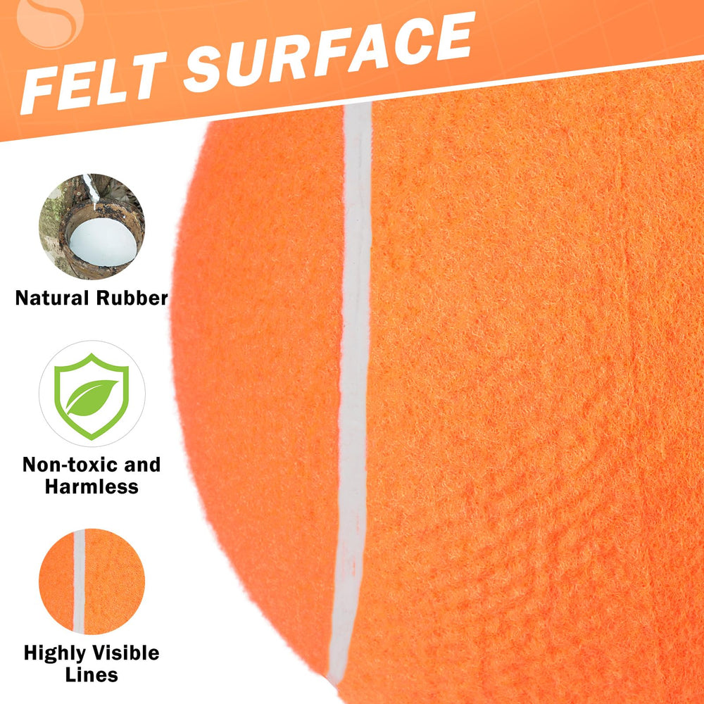 SCENEREAL tennis ball with pump and needle, easy to inflate for bounce control.