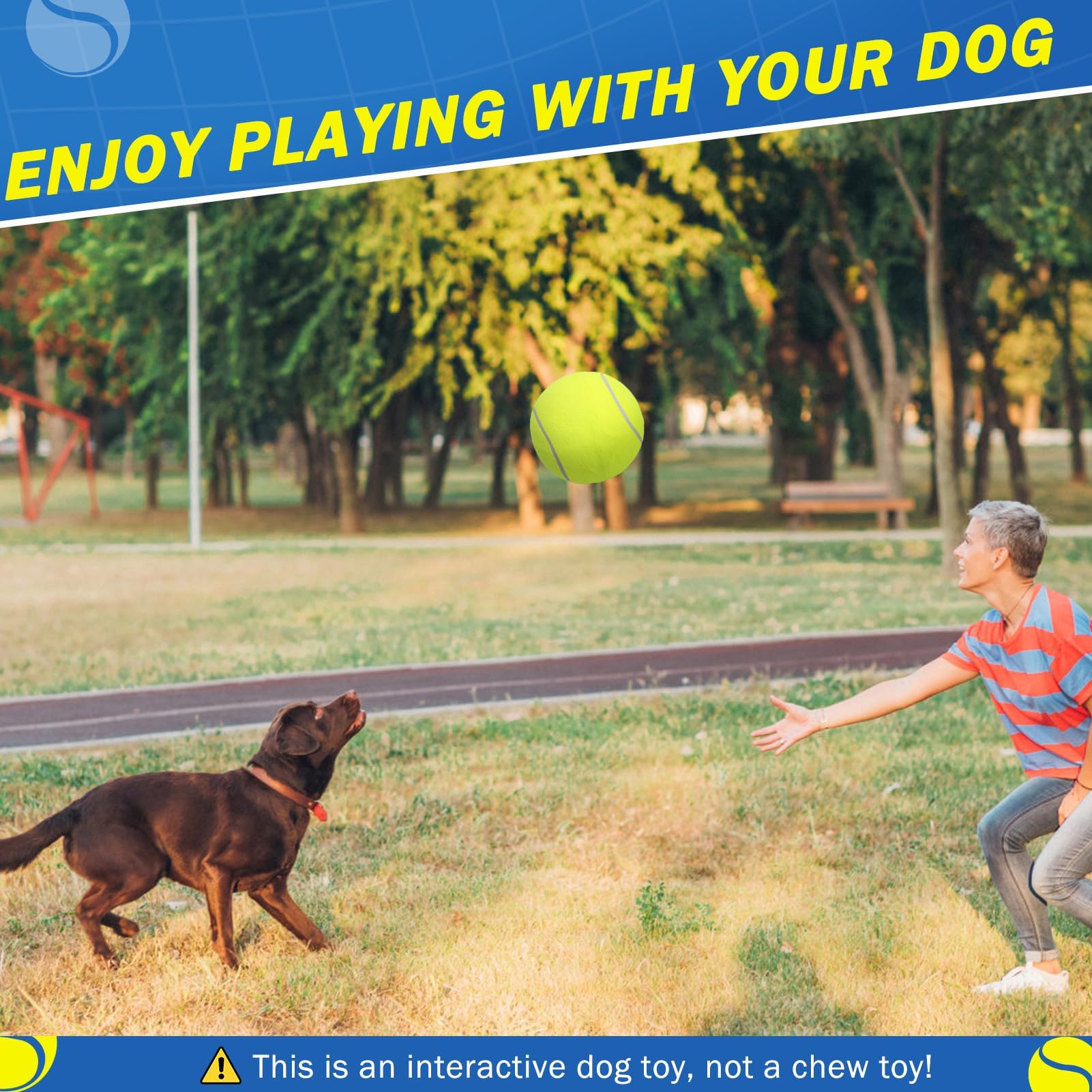 SCENEREAL giant tennis ball gift idea for dogs' birthdays and holidays
