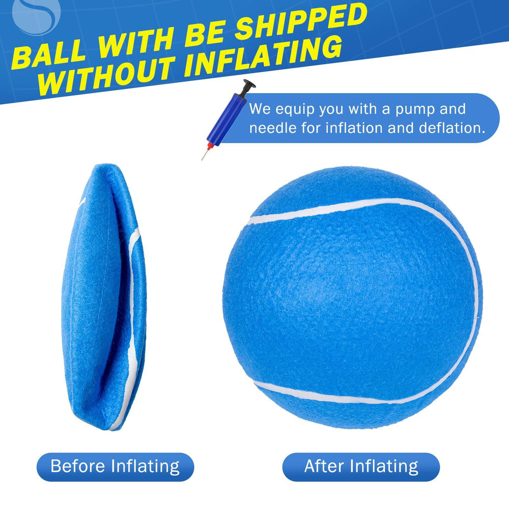 SCENEREAL giant tennis ball two-color set with pump supports quick inflation
