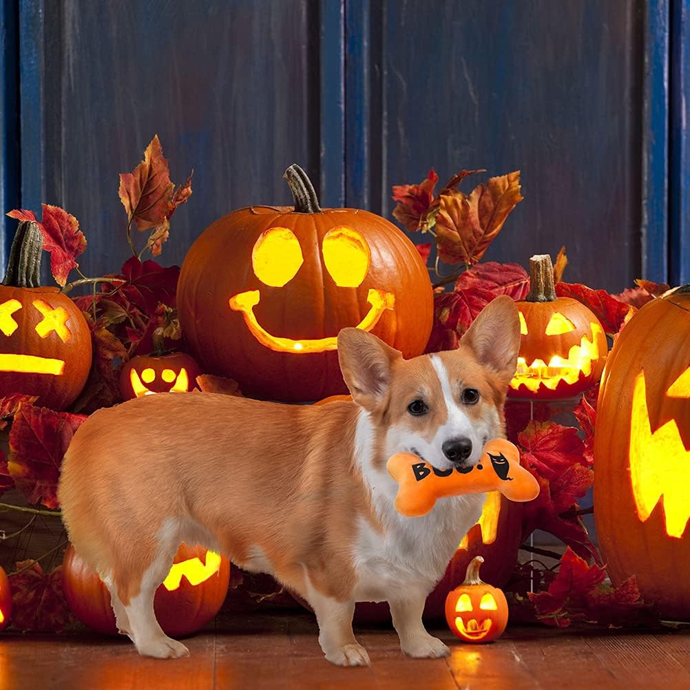 SCENEREAL squeaky plush bone boosts engagement and auditory stimulation