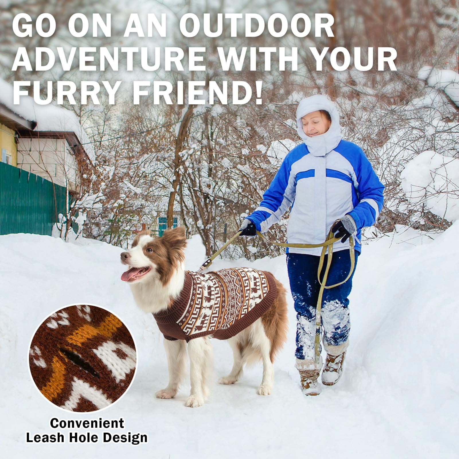 SCENEREAL knit dog clothes warm fabric closeup emphasizes soft texture