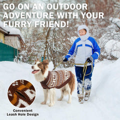 SCENEREAL knit dog clothes warm fabric closeup emphasizes soft texture