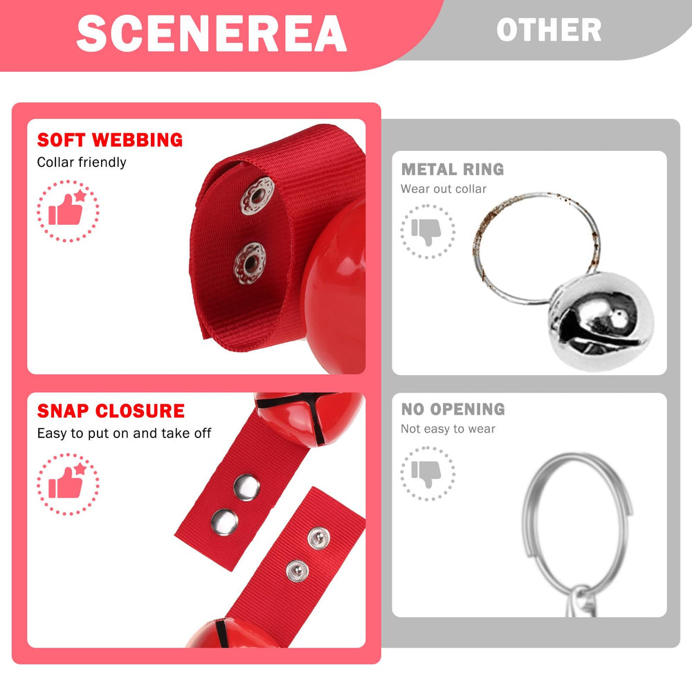 SCENEREAL large-dog-bell on collar with two sizes for larger breeds.