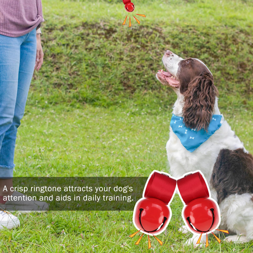SCENEREAL hiking-walking scene shows bell aiding quick dog localization.