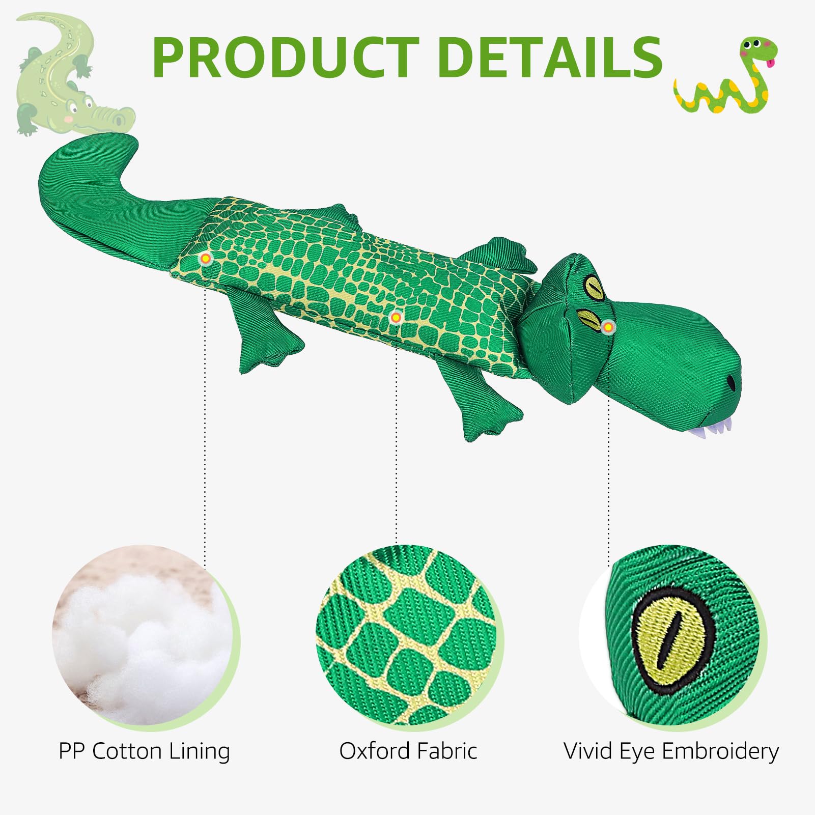 SCENEREAL oxford fabric dog toy features durable construction for light chewing.